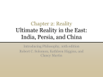 Ultimate Reality in the East: India, Persia, and China