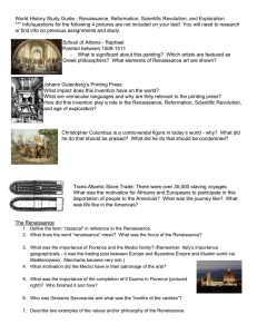 World History Study GuideанаRenaissance, Reformation, Scientific