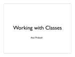 Working with Classes