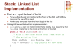 Stack: Linked List Implementation