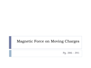 Magnetic Force on Moving Charges