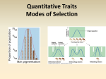 Quantitative Traits Modes of Selection