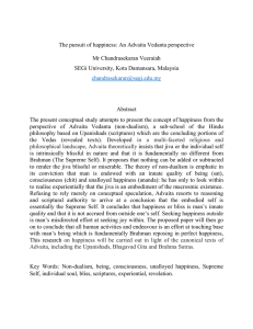 The pursuit of happiness: An Advaita Vedanta perspective (PDF