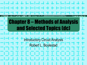 Chapter 8 – Methods of Analysis and Selected Topics (dc)