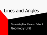 Lines and Angles - Preston County Schools