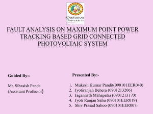 Fault Analysis on Maximum point Power Tracking based Grid