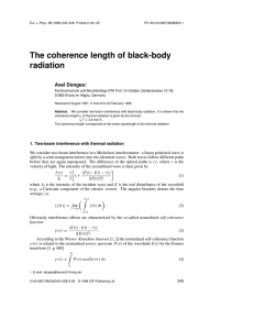 The coherence length of black