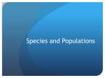 Species and Populations