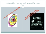 Scientific Theory and Scientific Law