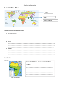 Biosphere Revision Booklet