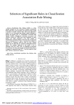 Selection of Significant Rules in Classification Association Rule Mining