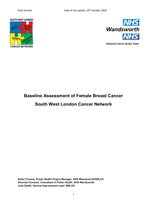 Baseline Assessment of Female Breast Cancer South West London