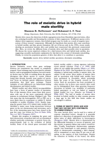 The role of meiotic drive in hybrid male sterility