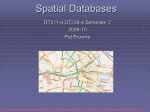 Spatial databases - School of Computing
