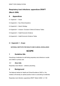 Respiratory tract infections: Full guideline - Apendices (Draft)