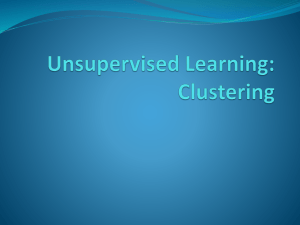 Unsupervised Learning: Clustering