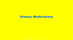 Urinary Medications