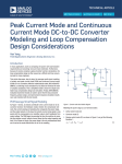 Peak Current Mode and Continuous Current Mode