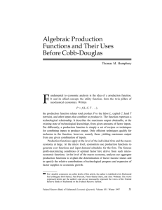 Algebraic Production Functions and Their Uses Before Cobb