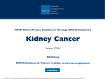 (NCCN Guidelines®) Kidney Cancer