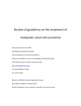 Review of guidelines on the treatment of metastatic renal cell