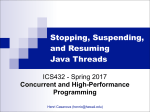 Stopping, Suspending, and Resuming Java Threads