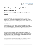 Direct Response: The Key to Effective Marketing - Part 1