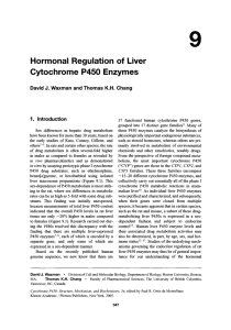 Hormonal Regulation of Liver Cytochrome P450 Enzymes