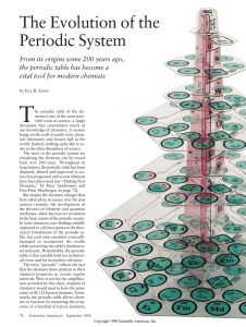 The Evolution of the Periodic System