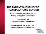 The Patient`s Journey to Transplant and Beyond