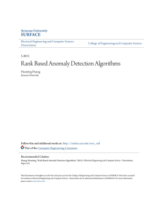 Rank Based Anomaly Detection Algorithms - SUrface