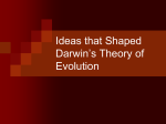 Ideas that Shaped Darwin`s Theory of Evolution