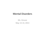Mental Disorders - Baltimore City Public Schools