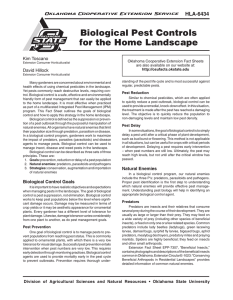 Biological Pest Controls for the Home Landscape