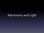 Astronomy and Light