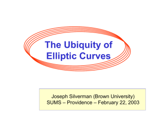 The Ubiquity of Elliptic Curves