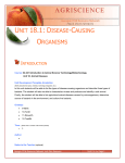 Unit 18.1 Disease-Causing Organisms