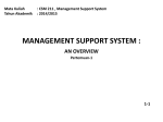 MANAGEMENT SUPPORT SYSTEM : AN OVERVIEW Pertemuan-1
