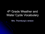 4th Grade Weather and Water Cycle Vocabulary