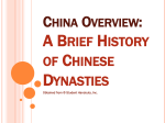 China Overview of Dynasties