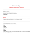 Science: Geology Physical Properties of Minerals