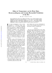 Effect of Temperature on the Heart Rate, Electrocardiogram and