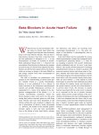 Beta-Blockers in Acute Heart Failure