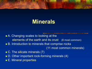 Silicate Minerals