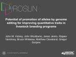 Potential of promotion of alleles by genome editing for improving
