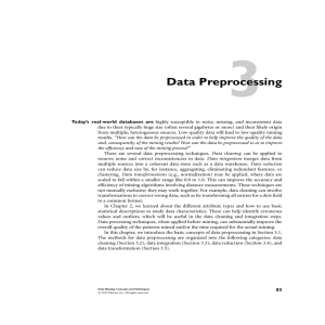 Data Preprocessing - School of Computing