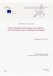 Debt sustainability and economic convergence of euro