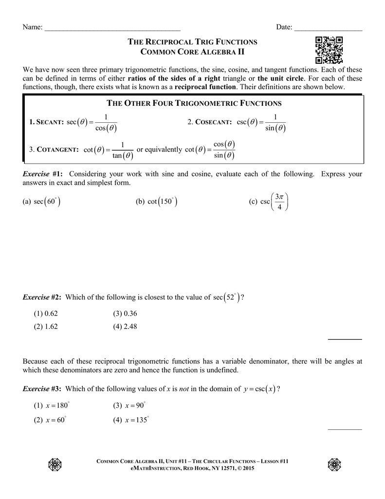 Introduction To Functions