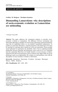 Dismantling Lamarckism: why descriptions of