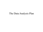 The Data Analysis Plan